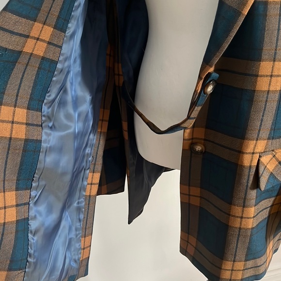 Plaid Blazer Wool Jacket - Picture 12 of 13